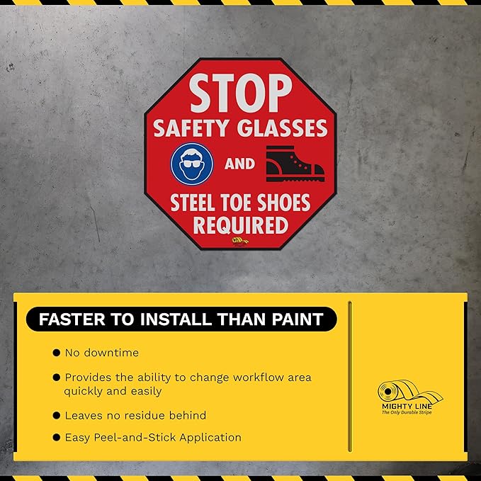 Mighty Line Stop Floor Sign Sticker - Image 4