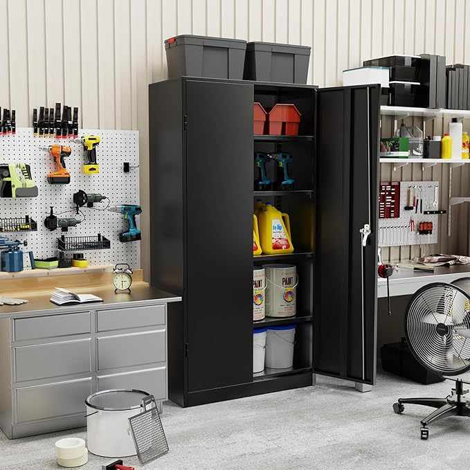 SUNCROWN 72" Metal Storage Cabinet - Image 2