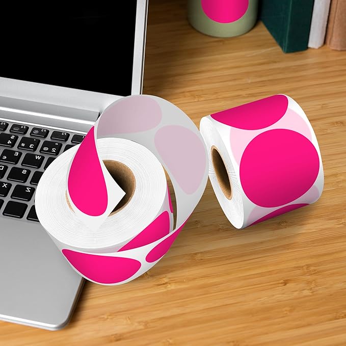 Easy to Use 2 Inch Round Fluorescent Pink Color - Image 6
