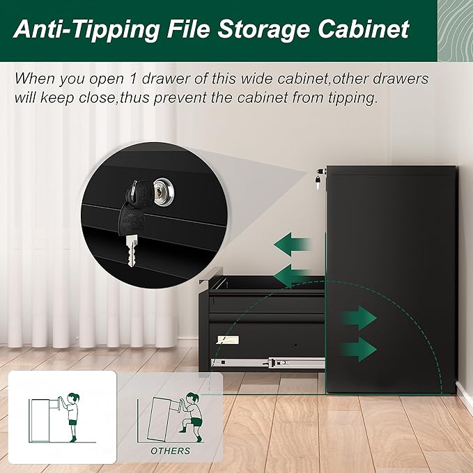 Superday Metal Lateral File Cabinet - Image 5
