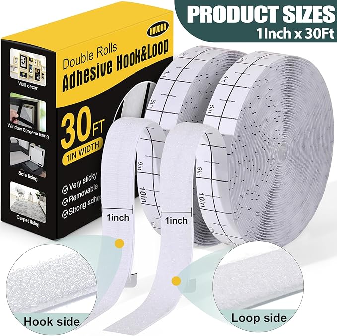 Navona 30Ft x 1 Inch Hook and Loop Strips - Image 2