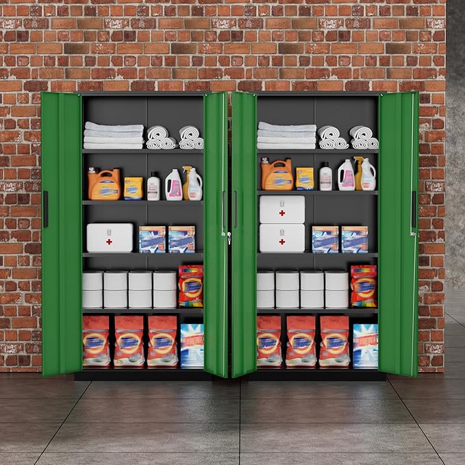 Greenvelly Metal Storage Cabinet, Lockable Steel Cabinet - Image 8