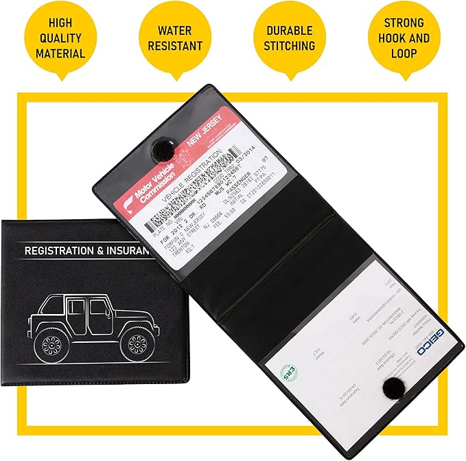 CANOPUS Car Registration and Insurance Holder, Car Document Holder, Vehicle - Image 3
