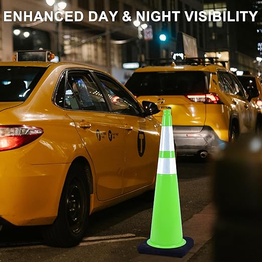 OrangeStar 36" Large Traffic Cones 4-Pack, Weighted Base - Image 3