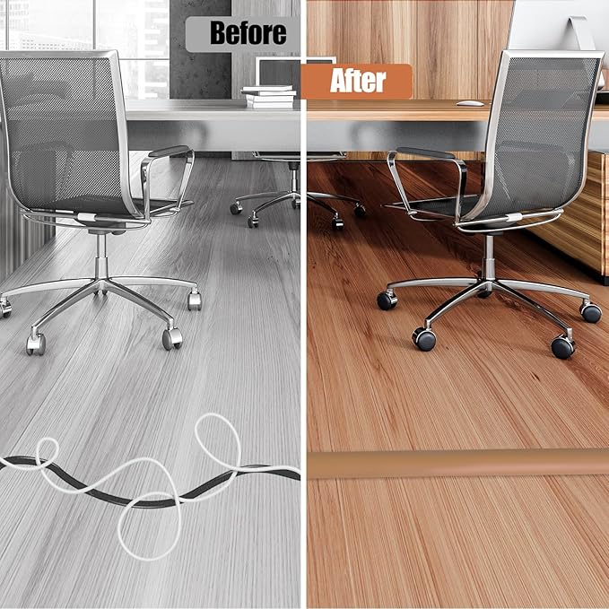 Floor Cord Cover Self Adhesive Cord Hider, 10FT Cable Management, Extension - Image 5
