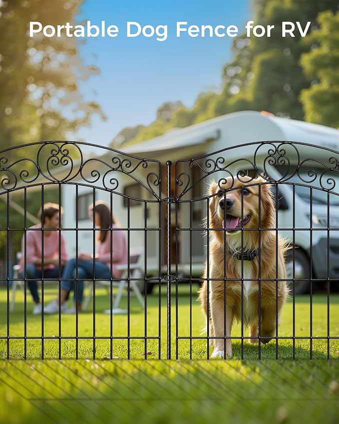 5 Panels No Dig Decorative Outdoor Garden Fence - Image 6