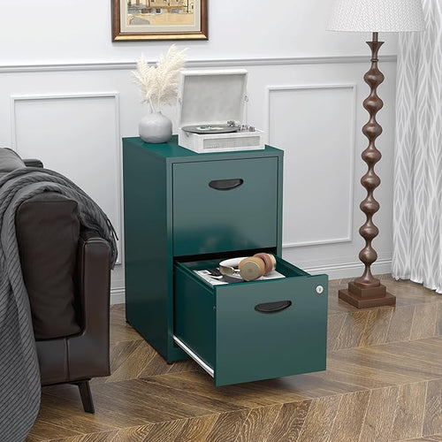 2 Drawer File Cabinet, Metal Two Drawer Vertical File Cabinets - Image 2