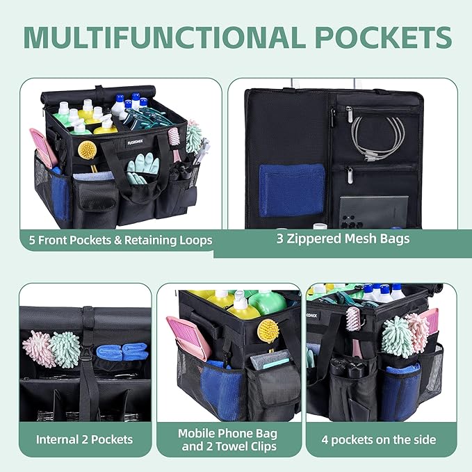 Large Rolling Cleaning Caddy Bag - Image 6
