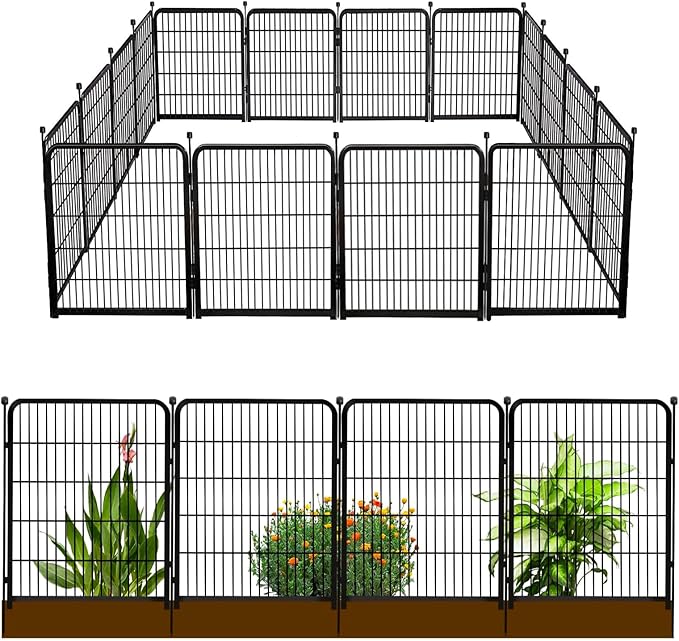 Doorless Animal Barrier Fence, 40in 14 Panels Total 31 Ft, Garden Fences and by Getlaygardenfence
