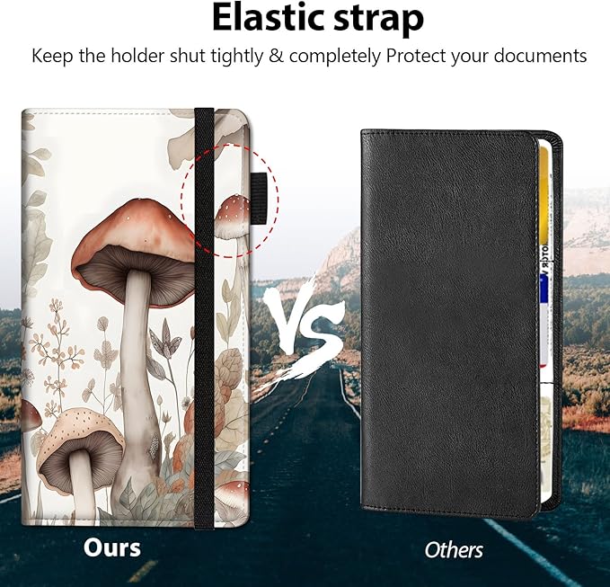 Car Registration and Insurance Holder, Leather Car Glove Box Organizer - Image 6