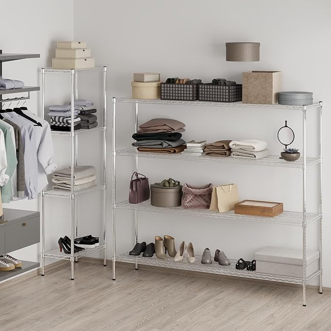 18" Deep x 72" Wide x 64" Height Wire Shelving Kit | 4-Tier | NSF Commercial - Image 5
