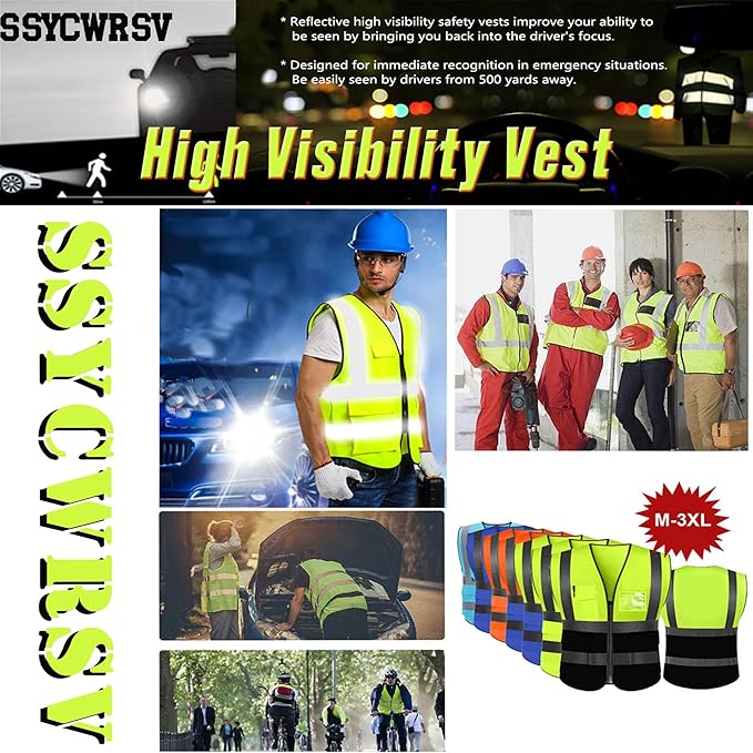 Personalized High Reflective Safety Vest Custom Hi Vis Safety Vest Men Women - Image 4