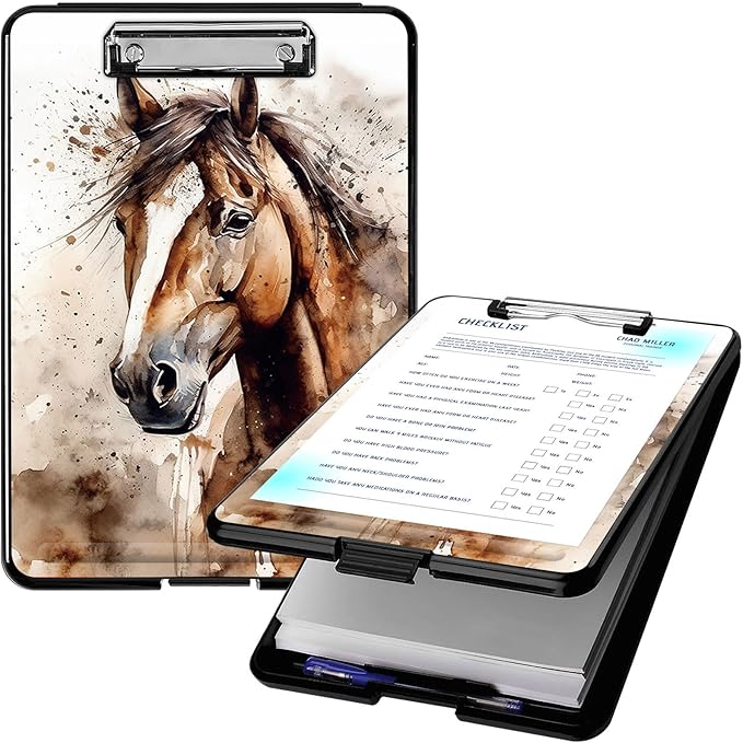 Clipboard with Storage, High Capacity Plastic Storage Clipboard with Pen Holder by Qindaiwen
