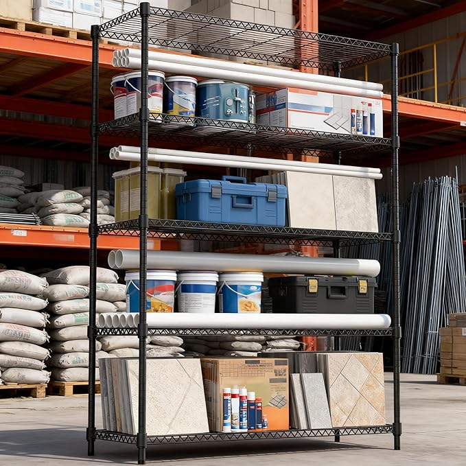 5 Tiers Shelf 1750 lbs Steel Storage Shelving Utility Shelving Unit Steel - Image 8