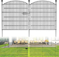 Decorative Garden Fence with Gate, 5 Panels - 32 in x 11.8 ft No Dig Dog Fence by Bilibompa