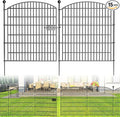 15 Panels Decorative Garden Fence - 32 in x 35.4 ft No Dig Dog Fence Outdoor by Bilibompa