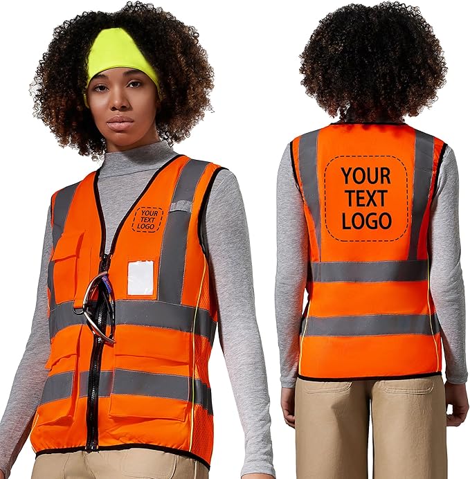 A-SAFETY High Visibility Reflective Safety Vest Customize Logo by A-SAFETY