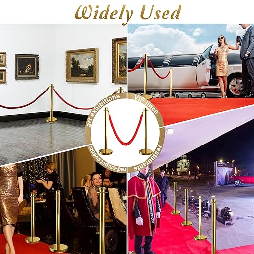 4PCS Top Crown Decoration Gold Stanchions Posts - Image 7