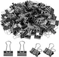 150pcs Binder Clips, 0.75in Small Binder Clips Black Clips Office Supplies by Septo
