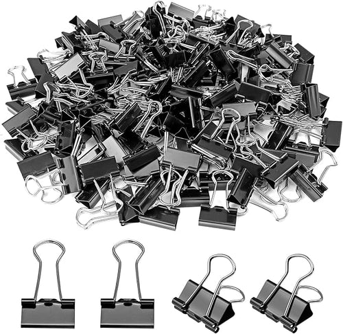 150pcs Binder Clips, 0.75in Small Binder Clips Black Clips Office Supplies by Septo