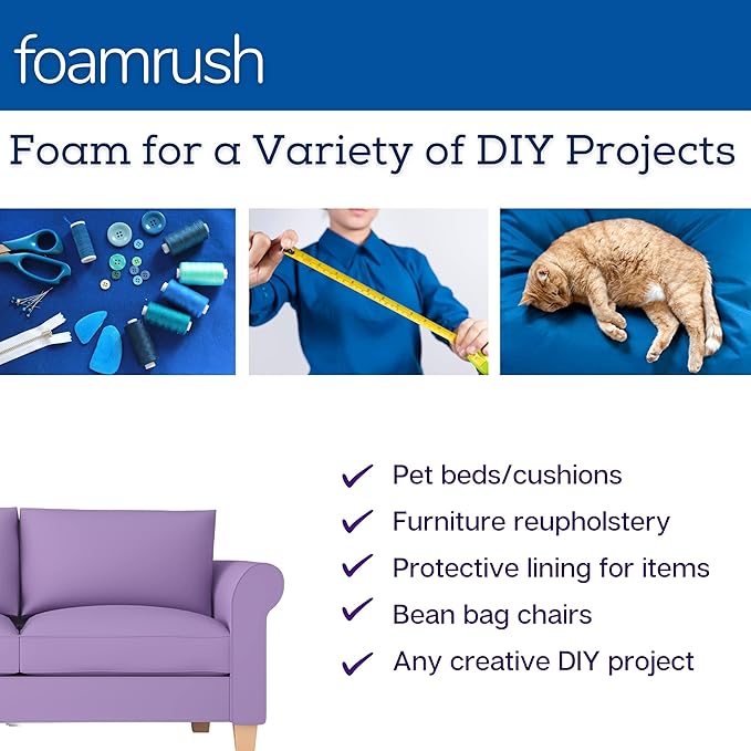 FoamRush 4" x 24" x 72" Gel Memory Foam Bench Cushion Replacement Medium Firm - Image 4