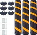 3 Pack 6FT Speed Bumps for Road, Heavy Duty 25, 000 Lbs Capacity Traffic Rubber by MERXENG