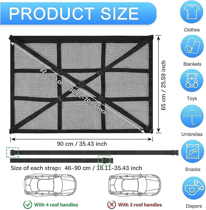 Car Ceiling Cargo Net - Image 8