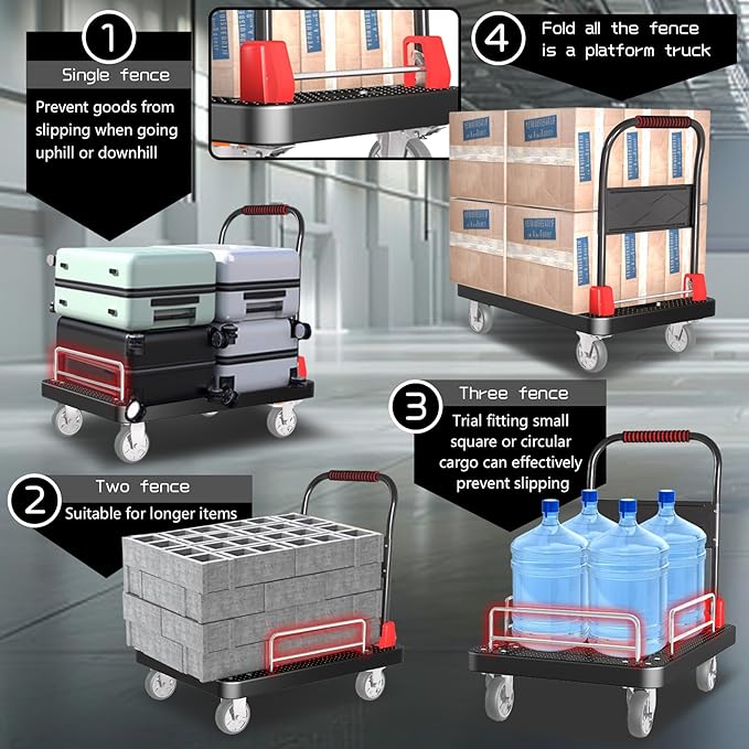 Platform Trucks Flatbed Cart Heavy Duty - Image 4