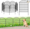 Metal Garden Fence 36in x 18.7ft, 8 Panels +9 Stakes Dog Fence Border Fence by FOREHOGARGARDEN%EF%BC%86HOME