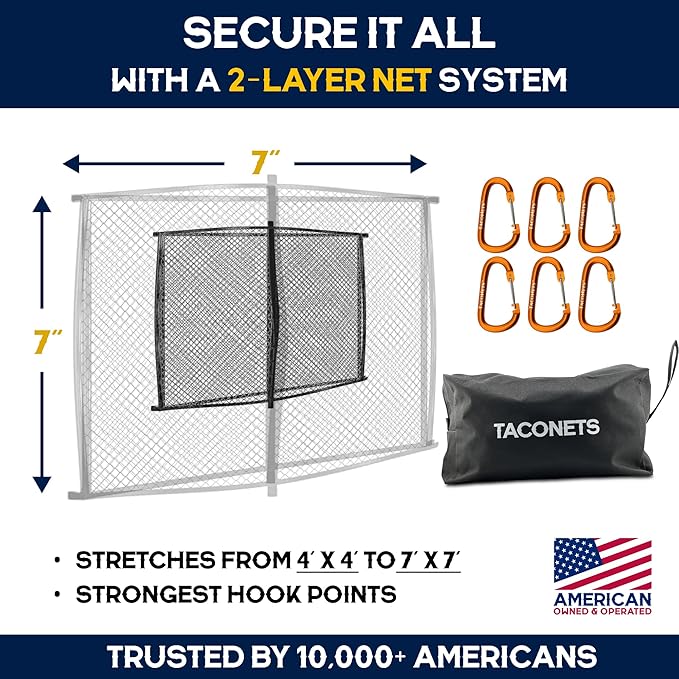 Upgraded Highly Elastic Cargo Net, USA Company, Simple Truck Bed Cargo Mesh - Image 3