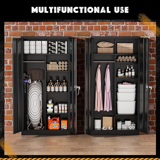 Greenvelly Metal Storage Wardrobe Cabinet - Image 5