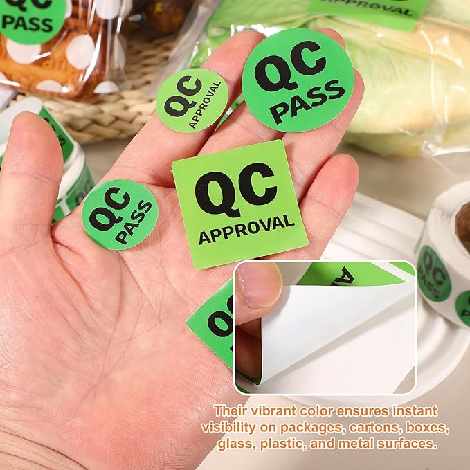 PATIKIL 360 Pcs 1 Roll QC Pass Labels, 2 Inch Circle Inventory Control Adhesive - Image 4