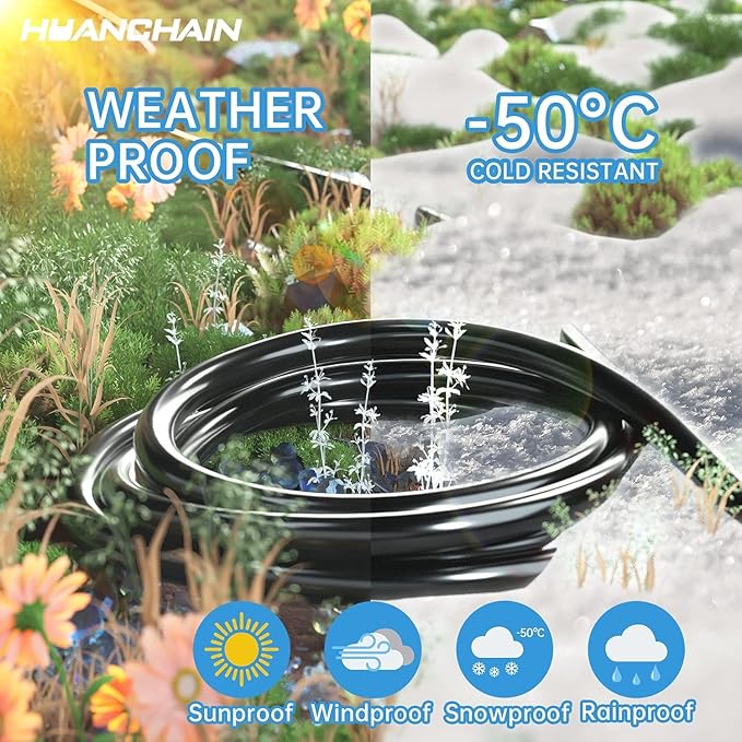 HUANCHAIN Black Outdoor Extension Cord 50 ft Waterproof, Indoor 16/3 Gauge - Image 6