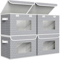 Univivi Fabric Foldable Storage Boxes Large Collapsible Stackable Storage Bins by Univivi