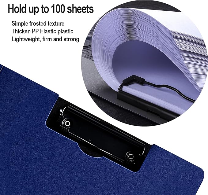 2 Pack Foldable Clipboards, A4 Office Clipboard Folder - Image 4