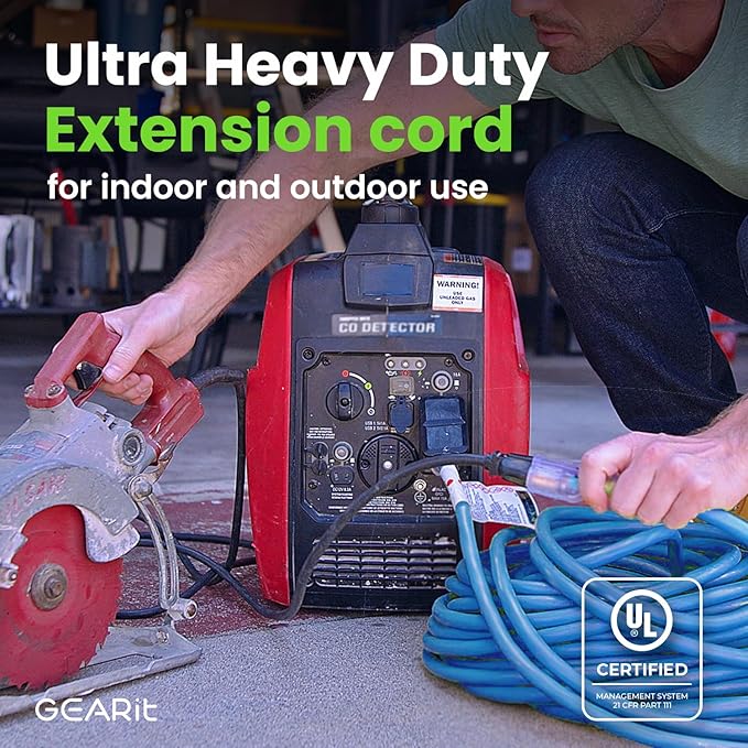 GEARit Outdoor 12 AWG Gauge 3 Prong Plug, Extension Cord, Ultra Heavy Duty SJEOW - Image 2