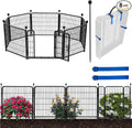 ADAVIN 32 in Garden Fence with Low Threshold Gate, 8 Panels Total 17.7 Ft Tall by ADAVIN