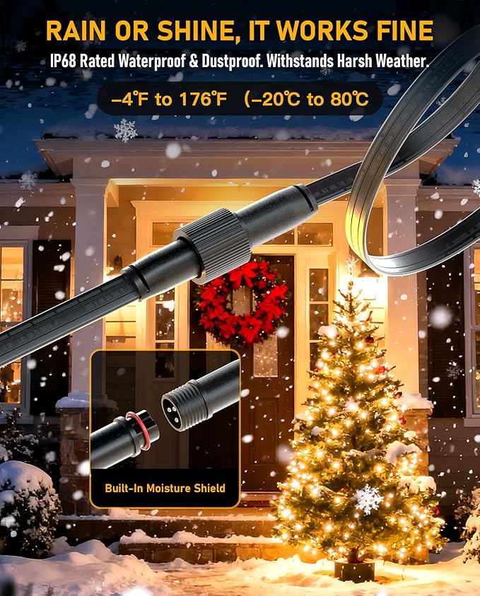 10FT Extension Cable for Govee Permanent Outdoor Lights, IP68 Waterproof 3-Pin - Image 4