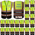 BeautyWill Custom Logo 10/20 Pack Safety Vest Class2 High Visibility Vest by BeautyWill