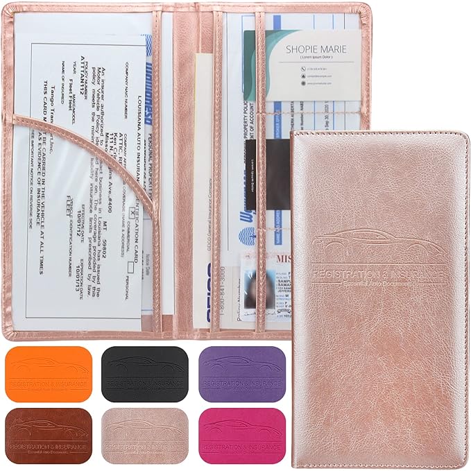 Premium Car Registration & Insurance Card Holder by LumiMokki