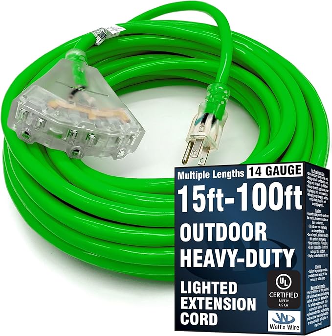 50 ft Outdoor Extension Cord Waterproof by WattsWire