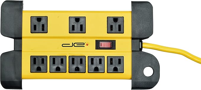 Digital Energy 15 Foot Long Surge Protector 8-Outlet Heavy Duty Metal Mountable - Image 9