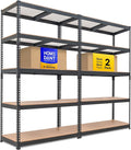 HOMEDANT 5-Tier Laminated Boltless Heavy Duty Metal Shelving Unit Adjustable by TheBestOrganizingSolution