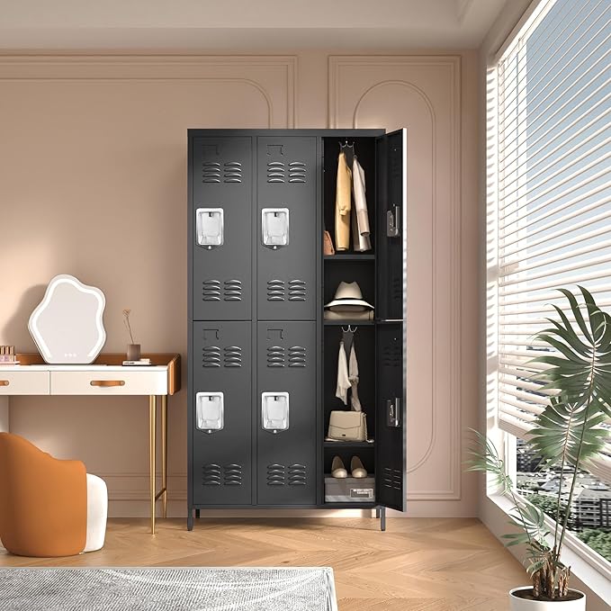 6 Doors Locker Storage Cabinet, Metal Locker - Image 7