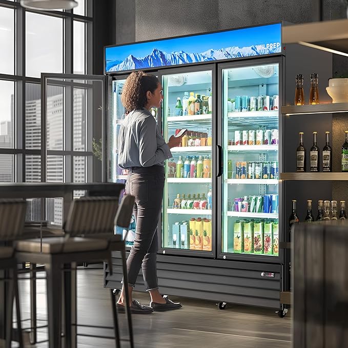 Wilprep Commercial Refrigerator, 72.4 cu. ft. Upright Beverage Display - Image 7