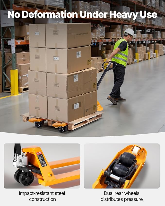VEVOR Pallet Jack, 5500 lbs Load Capacity, Manual Pallet Truck - Image 6