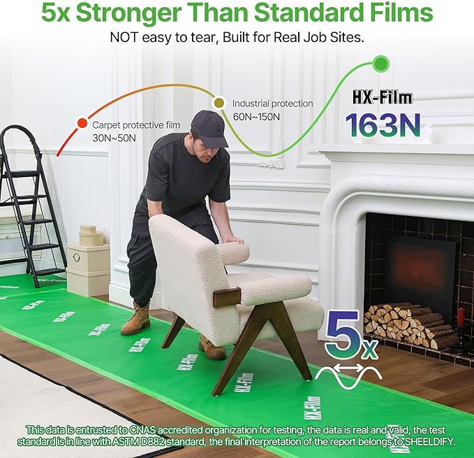 39" x 200' Heavy-Duty Floor Protection | Construction Grade Carpet Protector | - Image 5
