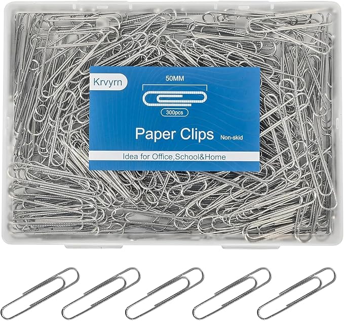 Large Paper Clips Non-Skid, 2 Inch Jumbo PaperClips, Paperclips Non-Skid Clips by Krvyrn