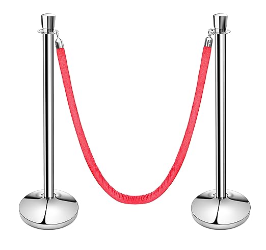 New Star Foodservice 54743 Tulip Top Stainless Steel Stanchions by NewStarFoodservice