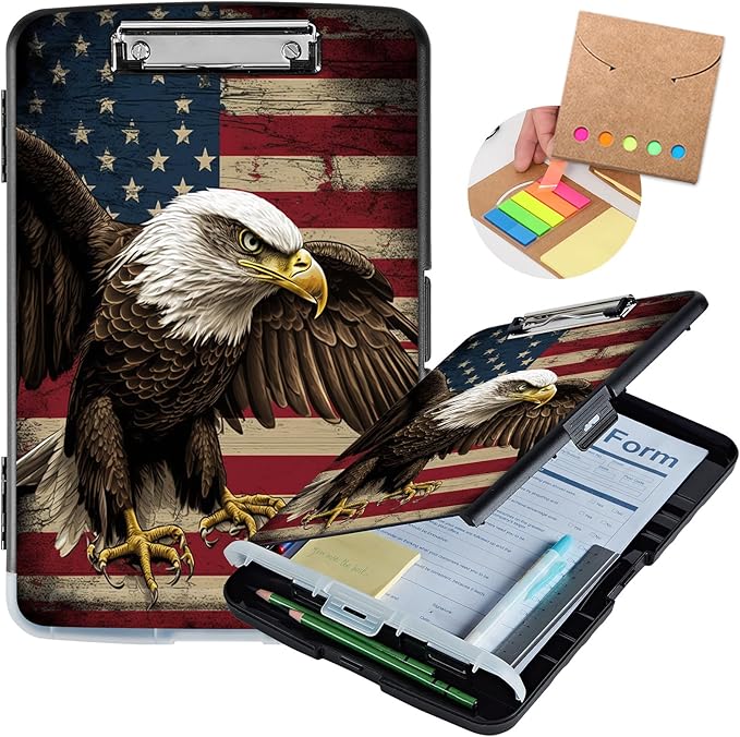 Clipboard with Storage, Heavy Duty Plastic Storage Clipboard with Low Profile by Unknown
